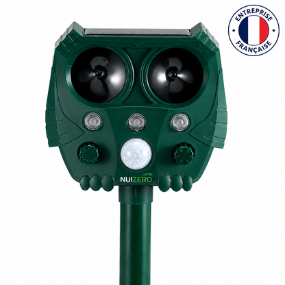 NUIZERO – Répulsif Anti-Pigeons à Ultrasons & Flash