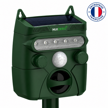 NUIZERO – Répulsif Anti-Renards à Ultrasons et Flashs